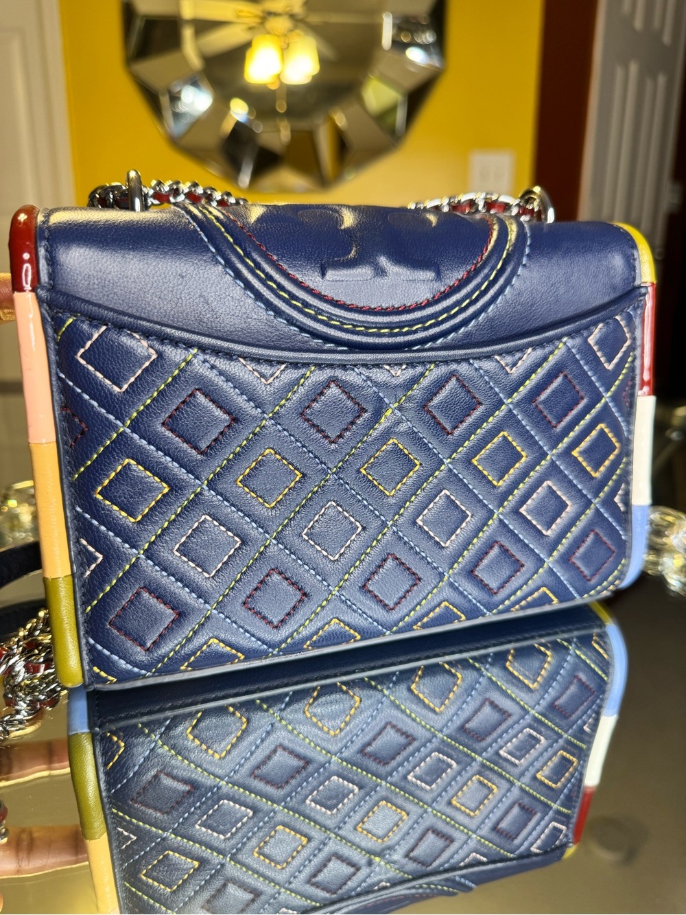 Tory Burch Fleming Small Piping quilted leather shoulder bag - Picture 9 of 14